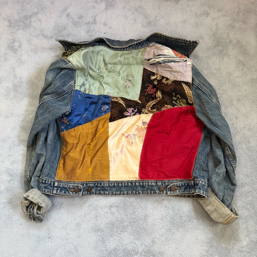 GAP Multicolor Patchwork Denim Jacket - image 1